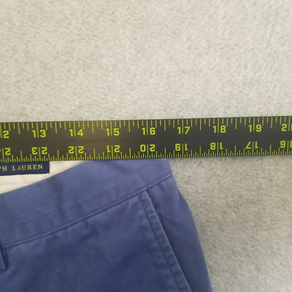 Polo Ralph Lauren Pants Mens 32x30 Blue Chinos Flat Front Preppy Classic Casual